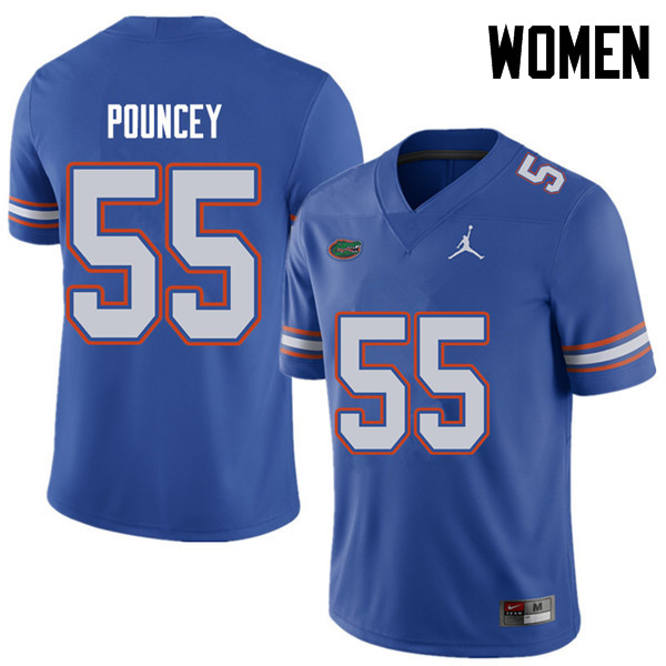 Jordan Brand Women #55 Mike Pouncey Florida Gators College Football Jerseys Sale-Royal